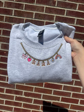 Load image into Gallery viewer, Girl Mama Necklace Embroidered Sweatshirt