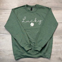 Load image into Gallery viewer, Lucky Four Leaf Clover Embroidered Sweatshirt