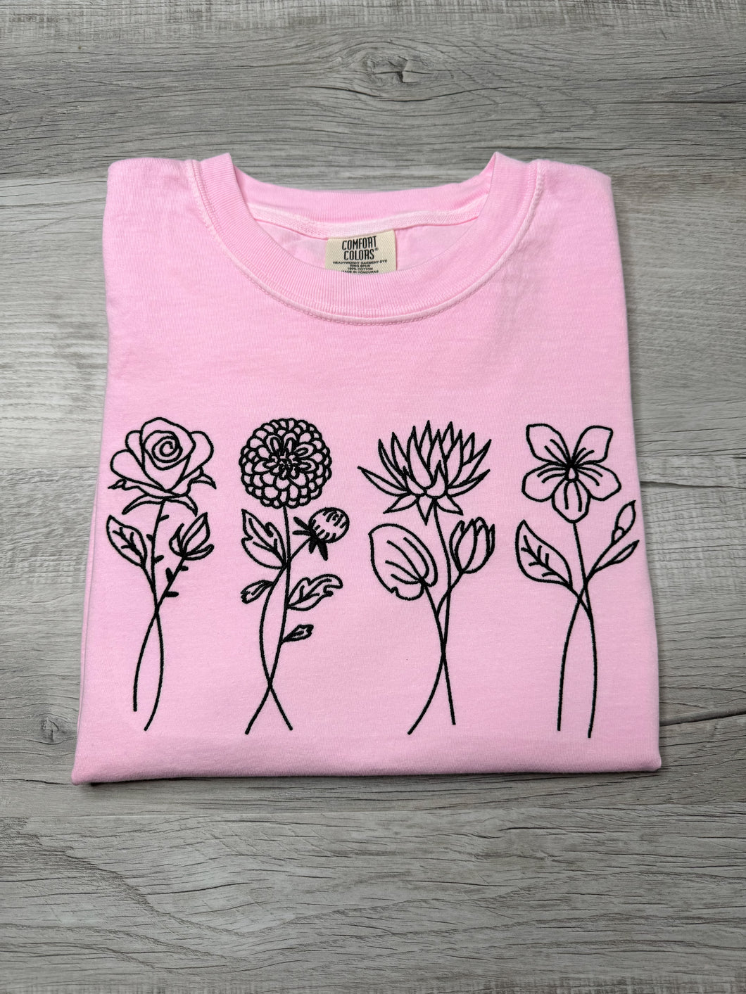 Floral Embroidered Mothers Day Tees