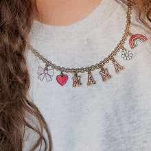 Load image into Gallery viewer, Girl Mama Necklace Embroidered Sweatshirt
