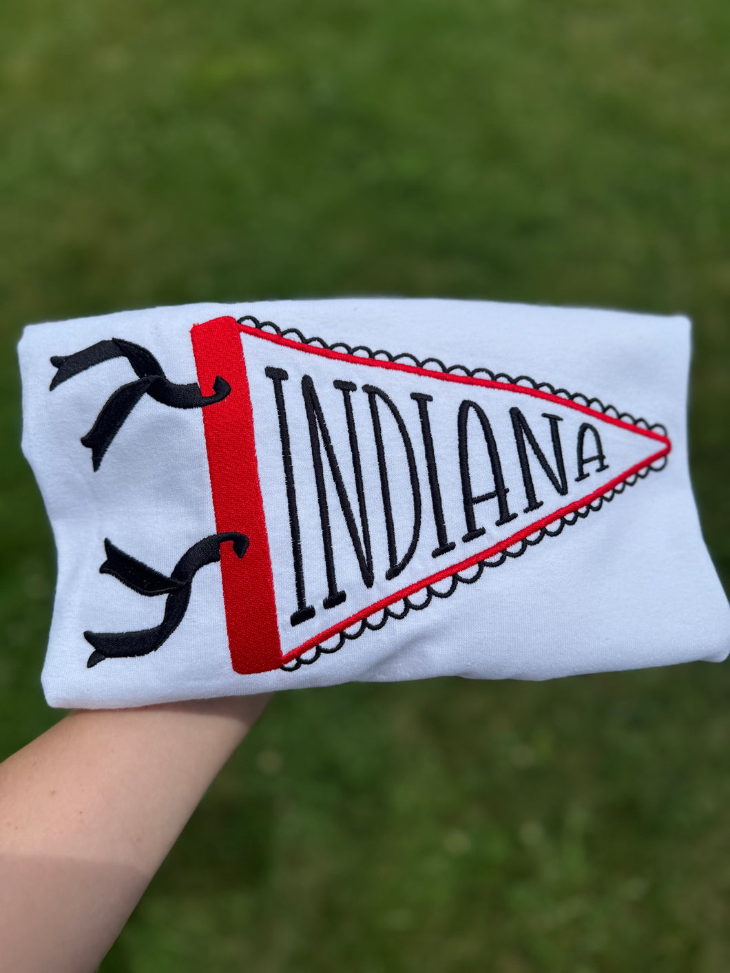 Indiana Embroidered White T-Shirt