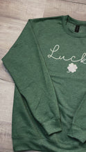 Load and play video in Gallery viewer, Lucky Four Leaf Clover Embroidered Sweatshirt
